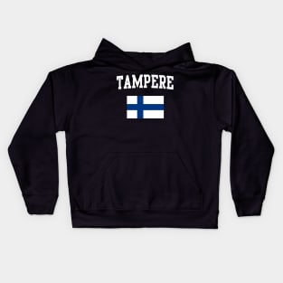 Tampere Finland Flag Kids Hoodie